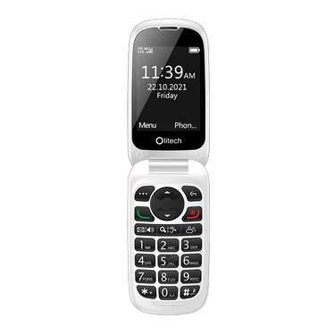 Open Box Olitech Easy Flip2 4G Seniors Phone Big Buttons GPS Location - Black/White